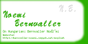 noemi bernvaller business card